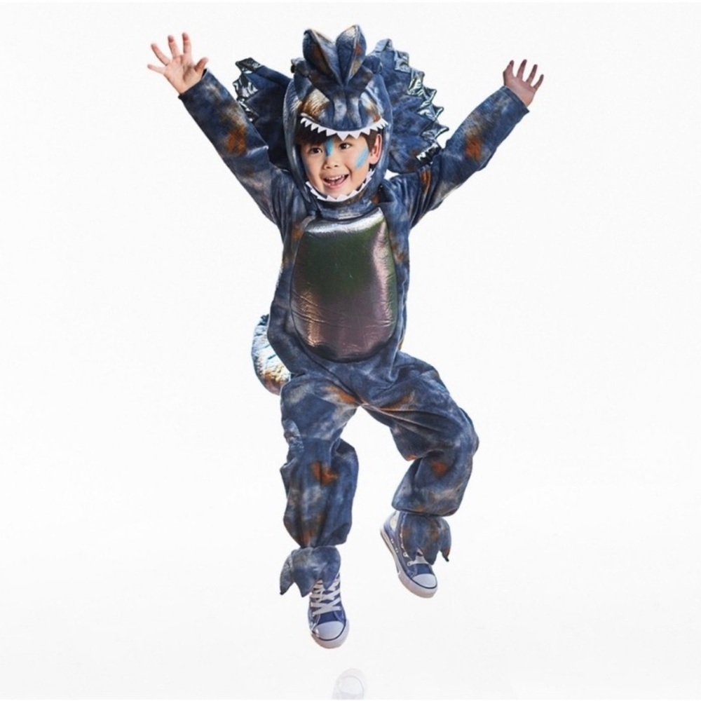 Pottery Barn Kids Dilophosaurus Light-Up Costume - Blue and Black